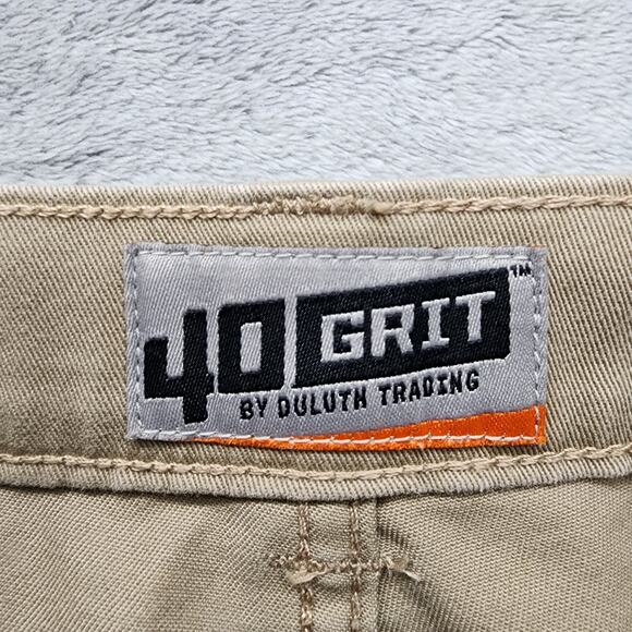 Duluth Trading Shorts Womens 6 Tan Canvas 40 Grit Carpenter Mid Rise Workwear - Picture 6 of 15